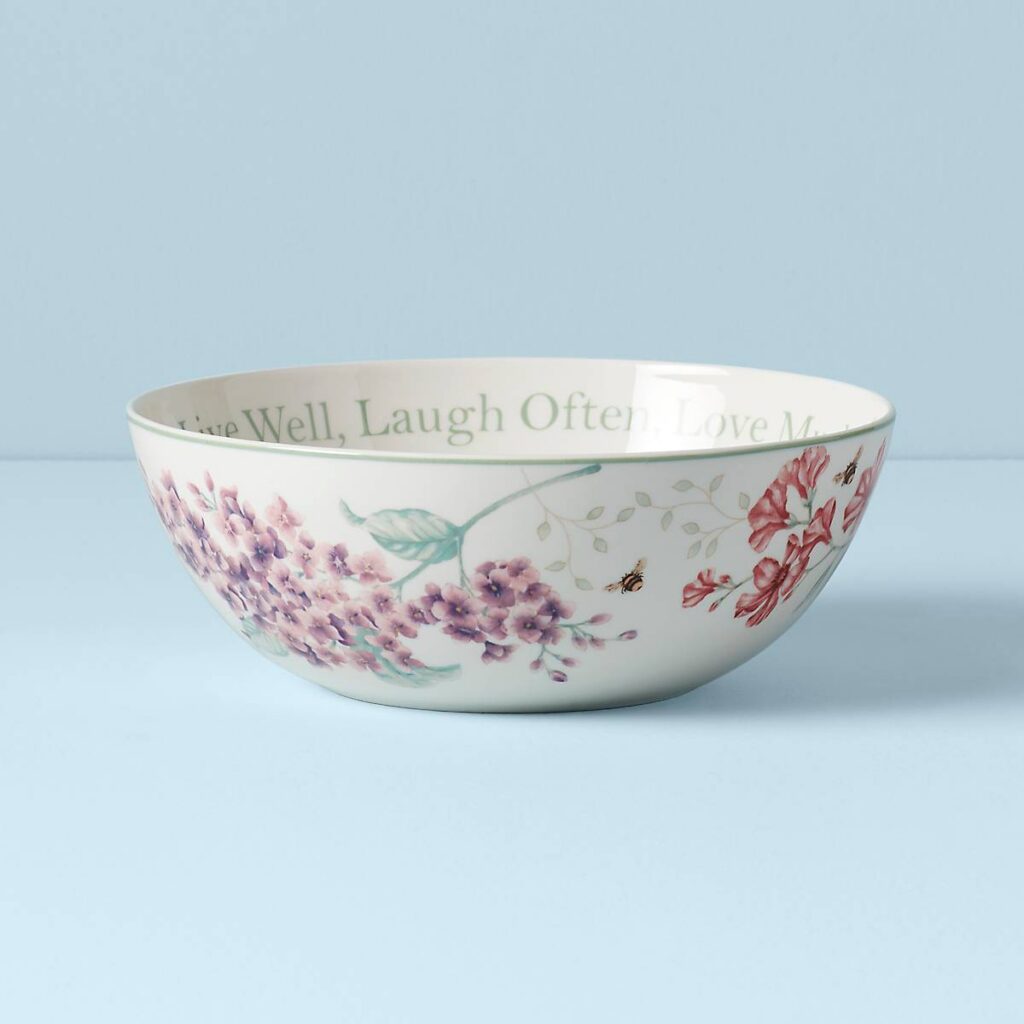Floral Sentiment Large Serving Bowl