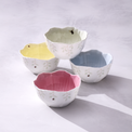 Light Yellow Floral Dessert Bowls, Set of 4 - Image 3
